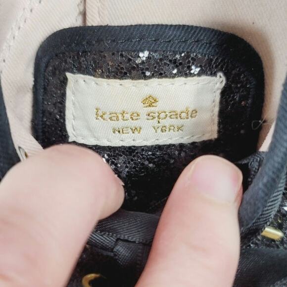 Keds X Kate Spade New York Glitter Sneakers in Black, sz 9 - Picture 14 of 15